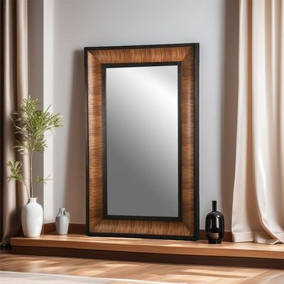 Mirage Wood Dual Tone Mirror 117x10x193cm