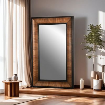 Mirage Wood Dual Tone Mirror 117x10x193cm