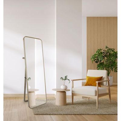 Roman Pine wood Rectangle Standing Mirror 52x167x3.8cm