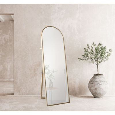 Roman Pine wood Arch Standing Mirror 52x167x3.8cm
