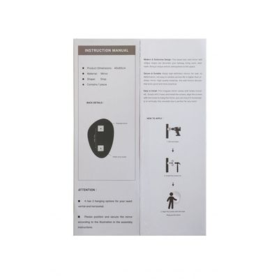 Roman Organic Shape Mirror 40x60x0.3cm