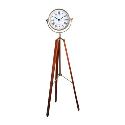 Cambridge Metal Mdf Stand Wooden Floor Clock 57x49.5x178Cm