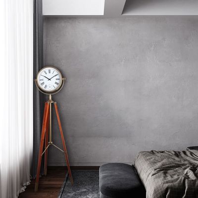 Cambridge Metal Mdf Stand Wooden Floor Clock 57x49.5x178Cm