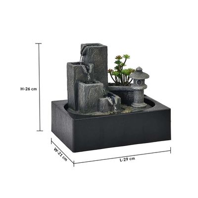 Stalaca Geomantic Fountain W/1 Head White Light and pump, 29x21x26cm 1201139L