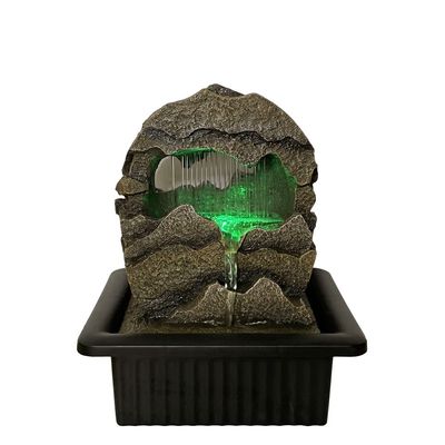 Stalaca Nature Fountain with Color Light - 21x17x25 cm - Brown 