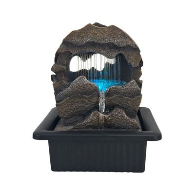 Stalaca Nature Fountain with Color Light - 21x17x25 cm - Brown 