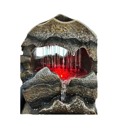 Stalaca Nature Fountain with Color Light - 21x17x25 cm - Brown 