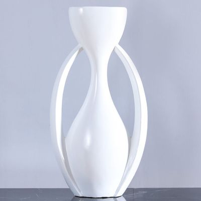 MJ Shiny White Planter 42X20X80CM