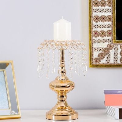 Seletti Crystal Candle Holder Gold 20x20x33cm 61142