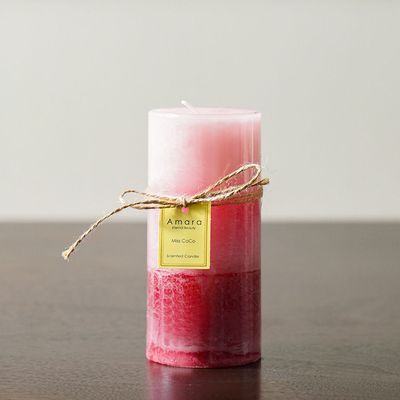 Amara Pillar Candle Multi Pink 7X15Cm 460G