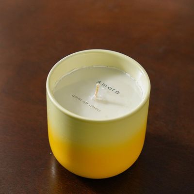 Amara Ceramic Candle Multi Yellow 10.5X10.5Cm 480G