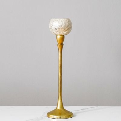 Ahsina Candle Holder Gold 12X12X45Cm