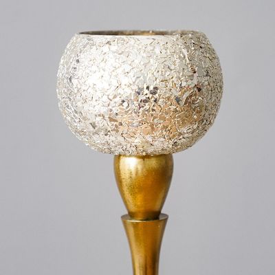 Ahsina Candle Holder Gold 12X12X45Cm