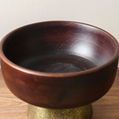 Ahsina Bowl Brown 28X28X18Cm