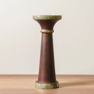 Ahsina Candle Holder Brown 10X10X26Cm