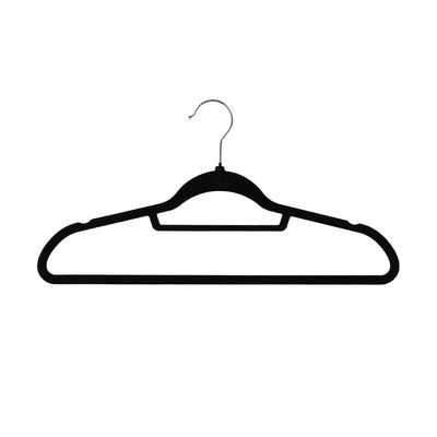 Magnus 25 Pk Velvet Hangers With Iron Hook Black 44.5 X 22.5 X 0.6 Hcm  WA21005-Set 25