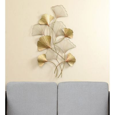 Faiz Metal Ginko Leaf Wall Décor 60X96Cm