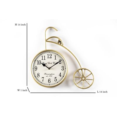 Faiz Metal Ancient Brass Clock 35X35Cm