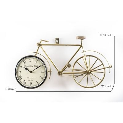 Faiz Metal Bicycle Wall Clock 58X33Cm