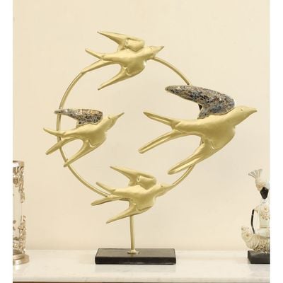 Faiz Metal Flying Birds Table Décor 55X15X58Cm