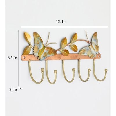 Faiz Metal Butterfly Wall Hook 30X7X16Cm