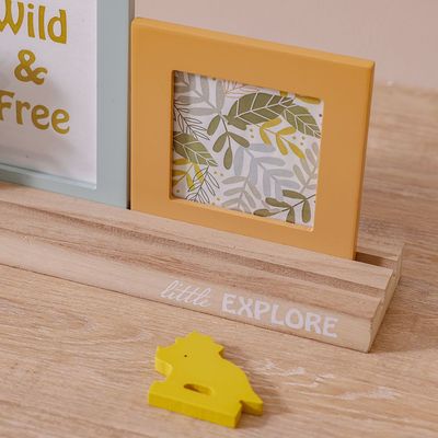 Meow Mdf Dino Photoframe With Shelf 35x20x8Cm