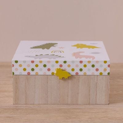 Meow Fabric Dino Storage Box 25X25X12Cm