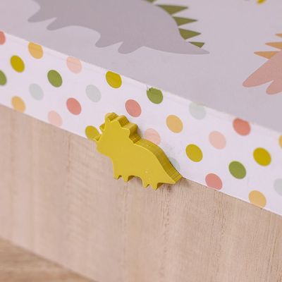 Meow Fabric Dino Storage Box 25X25X12Cm