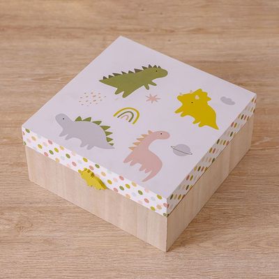 Meow Fabric Dino Storage Box 25X25X12Cm