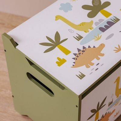 Meow Fabric Dino Family Storage Box 40X26X33Cm