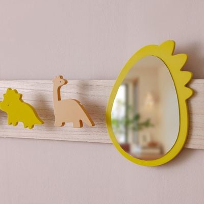 Meow Mdf Dino Hook & Mirror 60x23x4.5Cm