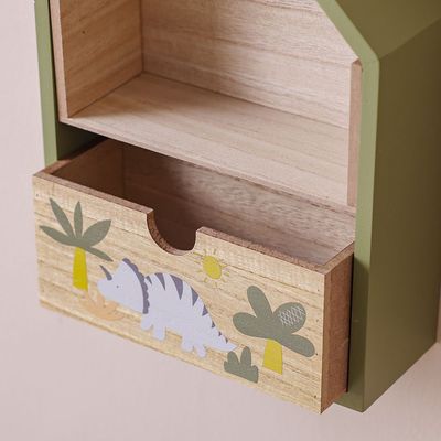 Meow Wood House Wall Shelf 20X30X8Cm