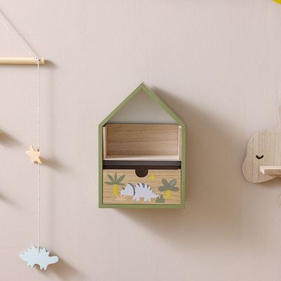 Meow Wood House Wall Shelf 20X30X8Cm