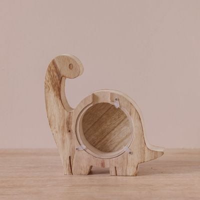 Meow Wood Dino Shaped Wall Shelf 20X5X20Cm