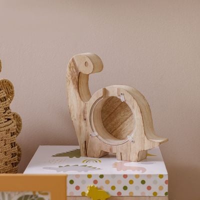 Meow Wood Dino Shaped Wall Shelf 20X5X20Cm