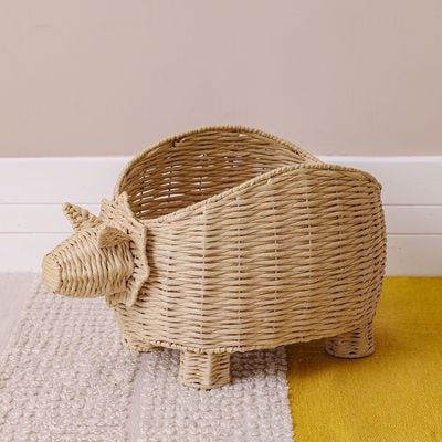 Meow Rattan Sheep Shaped Basket 50/40X26X31Cm