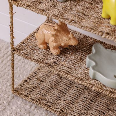 Meow Wood-Jute Home Wall Shelf 40X20Xh65Cm