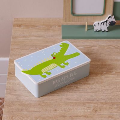 Meow Fabric Crocodile Storage Box 21X14X6Cm