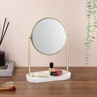 Magnus Mirror with Resin Tray - Gold - 21x10x28.5 cm 