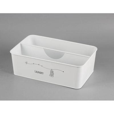 Magnus Metal Storage Box 2 Partition  32.5X20.5X10.5Cm White