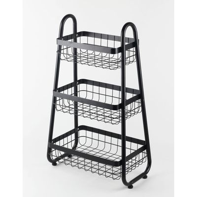 Magnus 3 Tier Metal Storage Rack  48X29X76Cm Black