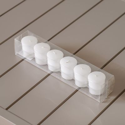 Amara Key Votive  Candles S/6 4.5X5.1X3.7Cm-White