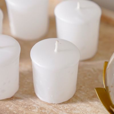 Amara Key Votive  Candles S/6 4.5X5.1X3.7Cm-White