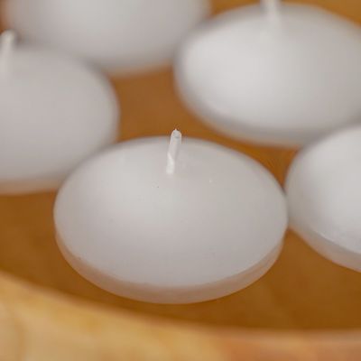 Amara Key Floating Candle S/6 4.5X2.5 Cm- White