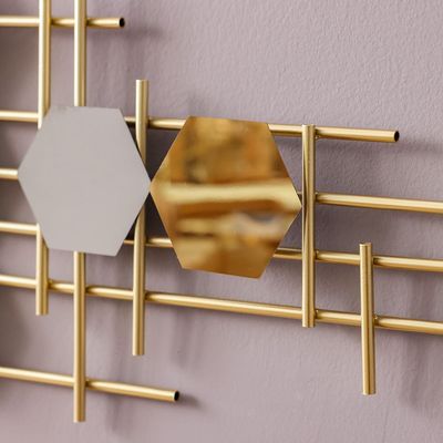 SS24 Stolpa Metal Wall Accent Gold&Black 150x60x3cm  (LJ104-135-006)