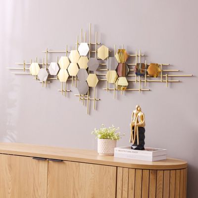 SS24 Stolpa Metal Wall Accent Gold&Black 150x60x3cm  (LJ104-135-006)