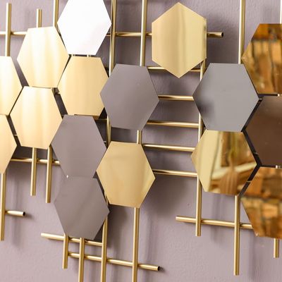 SS24 Stolpa Metal Wall Accent Gold&Black 150x60x3cm  (LJ104-135-006)