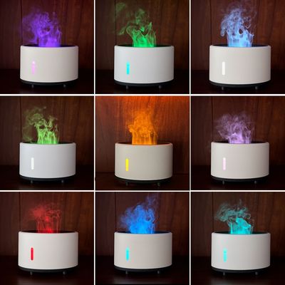 Aroma Electric Diffuser With Fire Led Usb 8.6X8.6X18.8Cm White