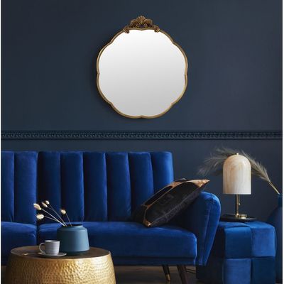 SS24-Metal Decorative Mirror Frame Gold 71X80X3CM (INT-SE-71803-GLD)