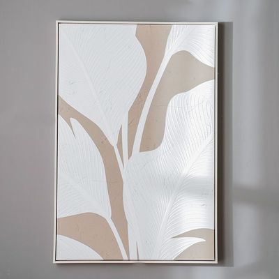 Bloom Canvas Fern Leaf Zoom Beige- Wht 80x120